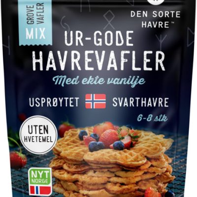 Vaffelblanding med 100% Sammalt Svarthavre - 250g